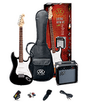 Пакет Електрическа китара SX SE1-SK-BK, аксесоари