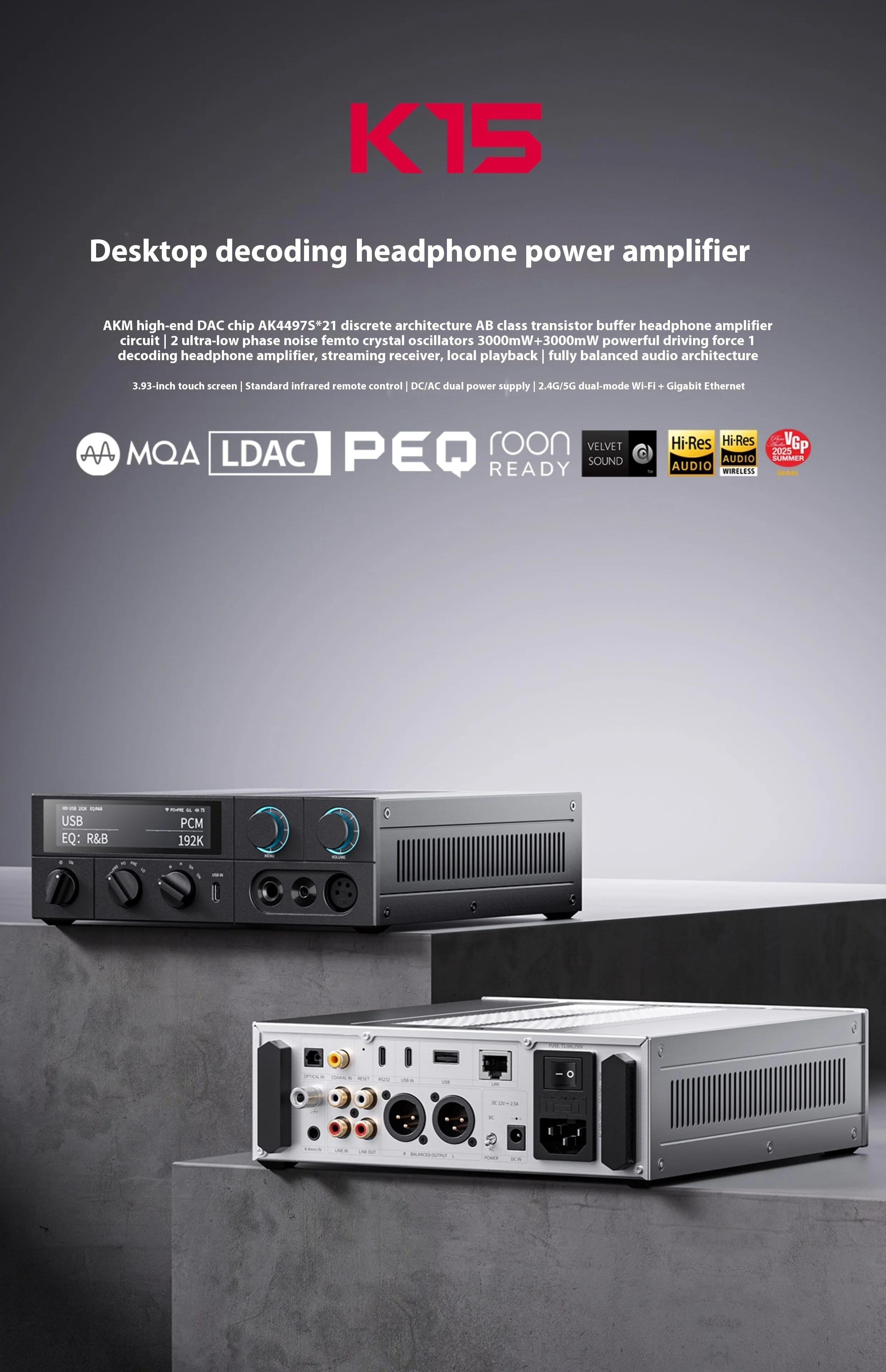FiiO K15 Desktop Streaming DAC/Headphone Amplifier | Fiio.eu