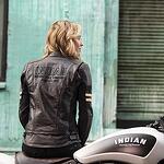 Women's Blake Leather Riding Jacket, Black