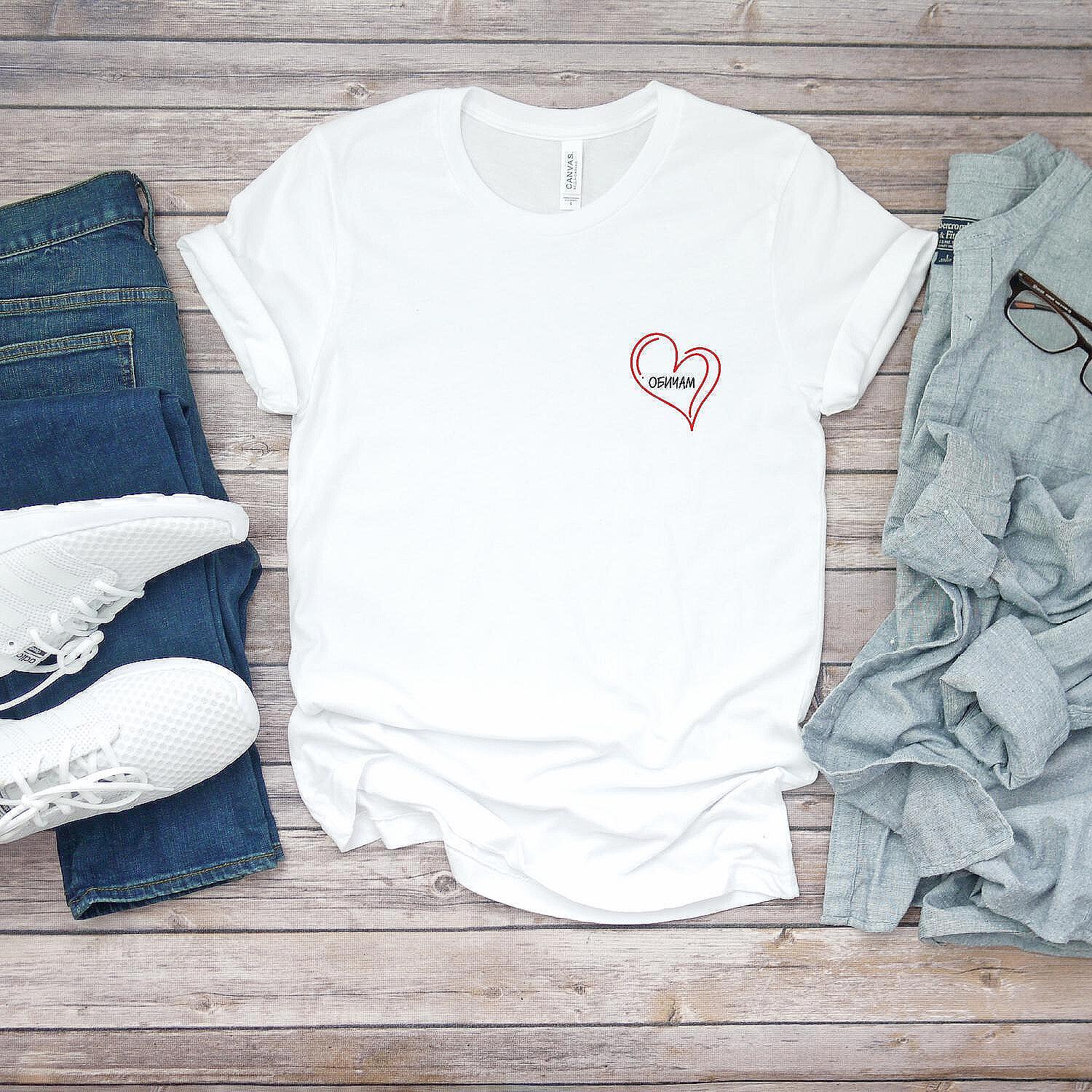 Мъжка Тениска „Обичам (в сърце)“