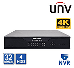 32 Канален Мрежови Рекордер UNIVIEW NVR304-32E-B 4K 12MP