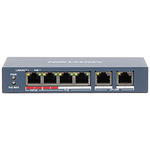 Hikvision 6-портов PoE switch - оптимизиран за видеонаблюдение - 4 x poe + 2uplink