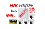 Комплект за видеонаблюдение HIKVISION / 4-камери x 4Mpx + NVR