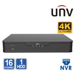 16 Канален мрежов рекордер UNIVIEW - NVR301-16S3 /8.0Mpx 4K UHD - 3840 x 2160px/