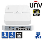 NVR 8 CHANEL UNIVIEW NVR301-08LS2-P8 6MP + 8 PoE  port.