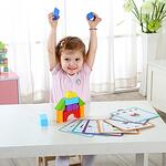 Jucărie pentru copii din lemn cu blocuri geometrice