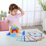 Jucărie pentru copii din lemn cu blocuri geometrice