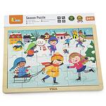 Puzzle din lemn pentru copii - Peisaj de iarna