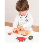 Masă de tăiat pentru copii din lemn cu fructe