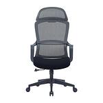 RFG Директорски стол Best HB, дамаска и меш, сива седалка, черна облегалка, 2 броя в комплект