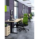RFG Директорски стол Smart HB, дамаска и меш, черна седалка, зелена облегалка