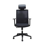 RFG Директорски стол Berry HB, дамаска и меш, черна седалка, черна облегалка