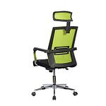 RFG Директорски стол Roma HB, дамаска и меш, черна седалка, светлозелена облегалка
