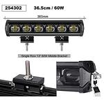 Супер мощен LED BAR,  36.5 см, 60W 12v/24v, ново поколение