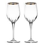 Кристални чаши за вино MONALISA OPTIC GOLD RIM, 2 броя , Made in Italy