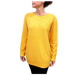 Едноцветна дамска блуза от фино плетиво 987