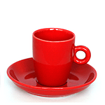 Чаша с чинийка 250 мл. Червена