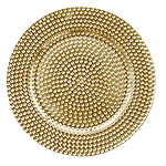 Декоративна подложна PVC чиния релефна Златна