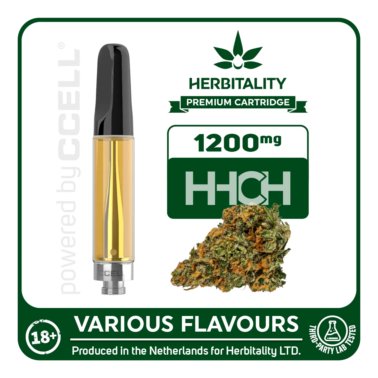 Herbitality HHC-H Пълнител с 96% HHCH 1000 mg WATERMELON