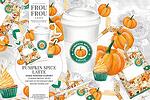 Дизайнерски хартии "Pumpkin spice latte" изрязани елементи