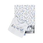 Подаръчен комплект за момче с щампа на малки охлювчета – син цвят