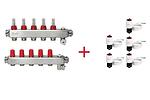 Колектор 5+5 с 5 броя термозадвижки