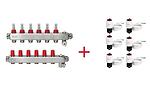 Колектор 6+6 с 6 броя термозадвижки