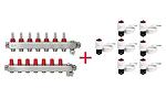 Колектор 7+7 с 7 броя термозадвижки