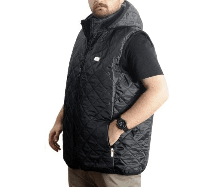 Капитониран елек, син-Copy