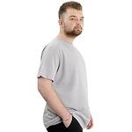 Вафлена тениска без яка - сива