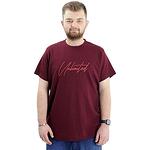 Бордо вафлена тениска с кръгло деколте Unlimited