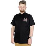 Черна тениска с яка и копчета - Maviator