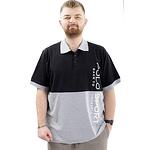 Черно-сива тениска със сива яка и копчета - Polo sport