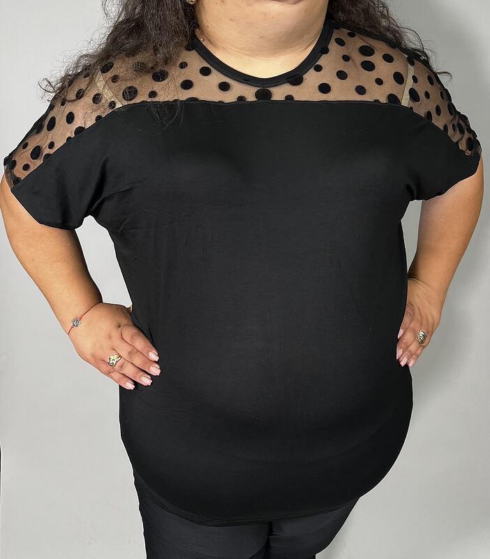 Блуза с дантела- точки