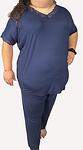 Дамска пижама с дантела в тъмносин цвят