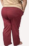 Дамски панталон с ластик - бордо