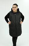 Дълга черна грейка с качулка