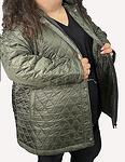 Есенно яке с ромбоид - масленозелено