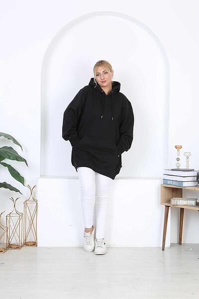 Спортна рокля с джобове - черна