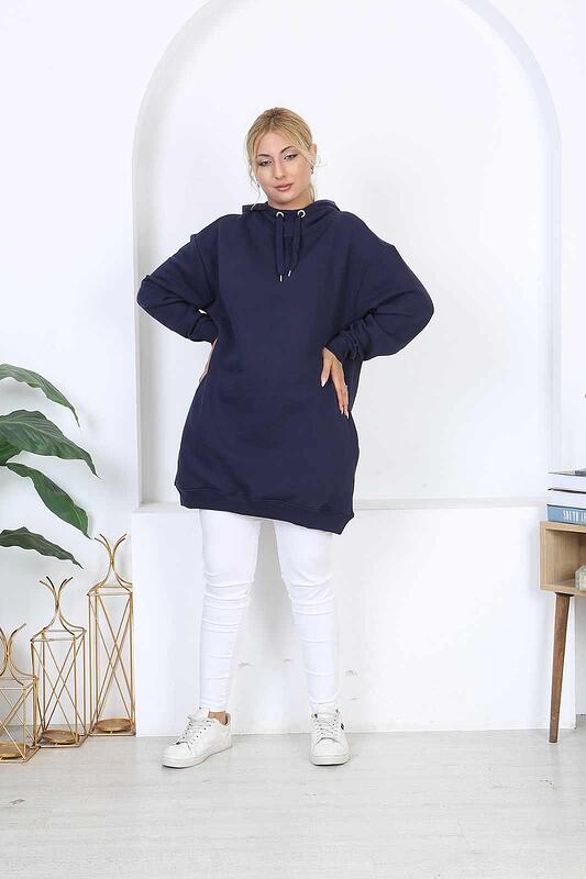 Спортна рокля с джобове - синя