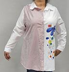 Риза - червено райе