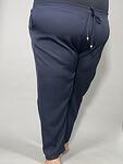 Тъмносин панталон с ластик и връзки
