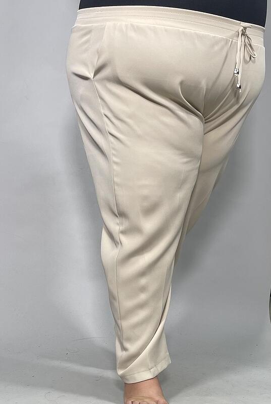 Панталон с връзки - светлобежов