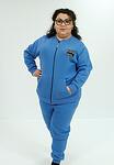 Дамски ватиран спортен екип от две части в син цвят CREW