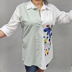 Риза - зелено райе