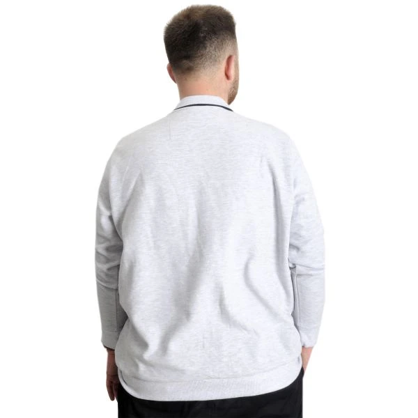 Сива блуза с яка и копчета