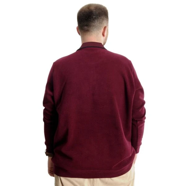 Бордо блуза с яка и копчета