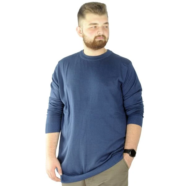 Тъмносиня блуза с дълъг ръкав