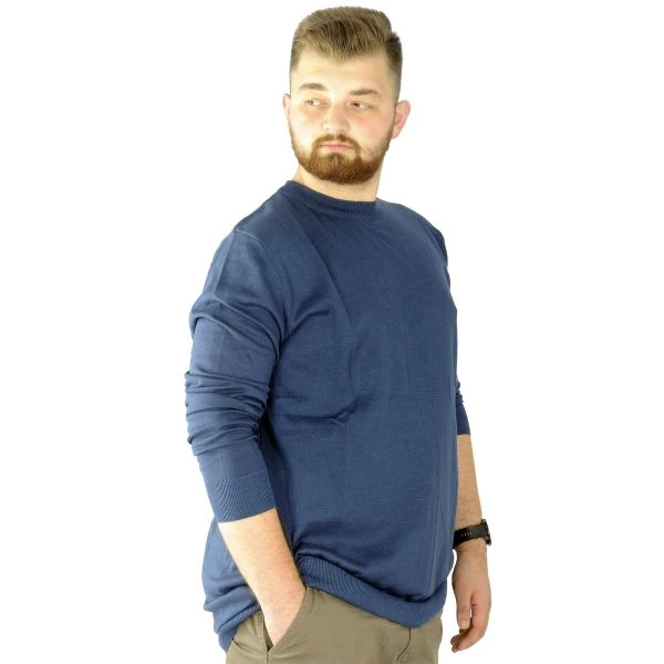 Тъмносиня блуза с дълъг ръкав