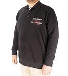 Черна блуза с яка и копчета "The Chekmatе"